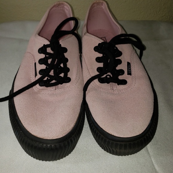 pink and black vans shoes